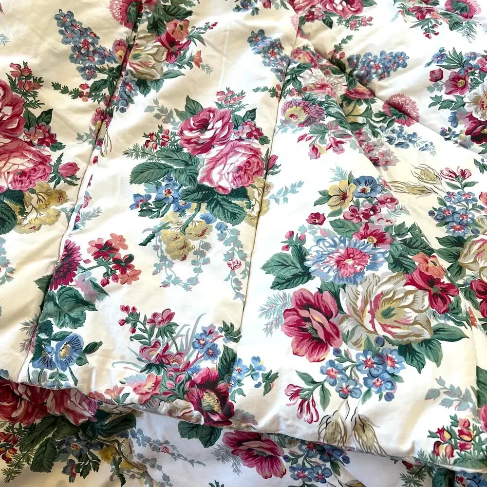 Ralph Lauren Elaine Floral Multicolored Twin Comforter Cotton Reversible